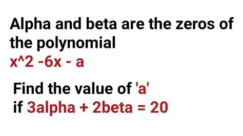 alpha beta|Finding the value of .